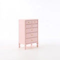 Cómoda estrecha con cajones apilados - rosa